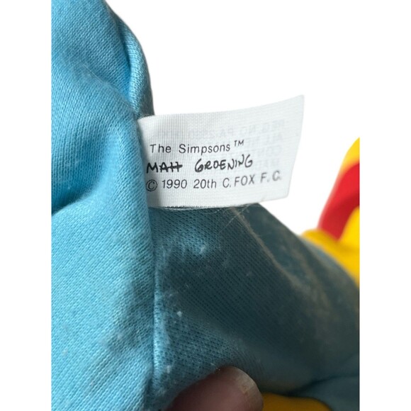 Vintage 1990 The Simpsons Burger King Plush Dolls Marge Maggie Fox 12" and 8" - Picture 3 of 3